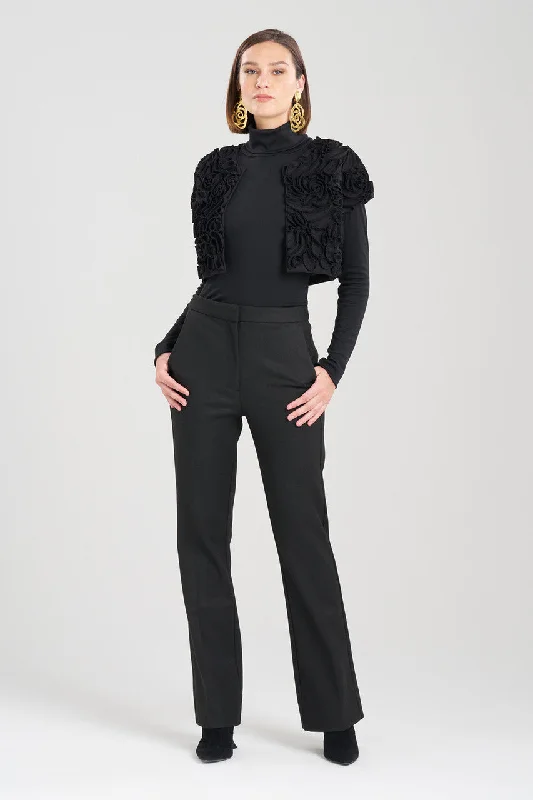 Soft Relaxation Wear Felt 3D Embroidered Bolero