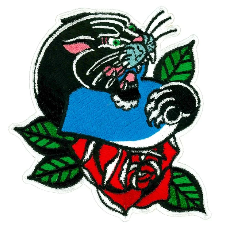 Simple Chic Hot Leathers 4" Panther Blue Heart Patch PPQ2163