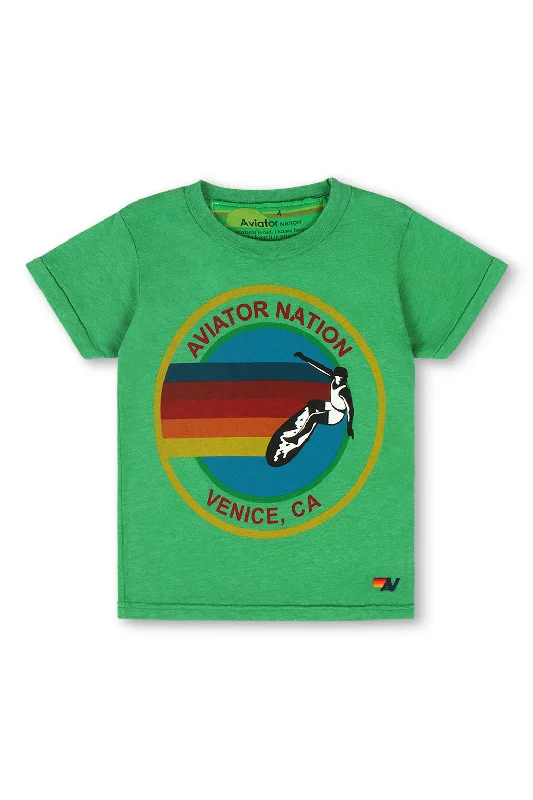Multifunctional Style KIDS AVIATOR NATION TEE - KELLY GREEN