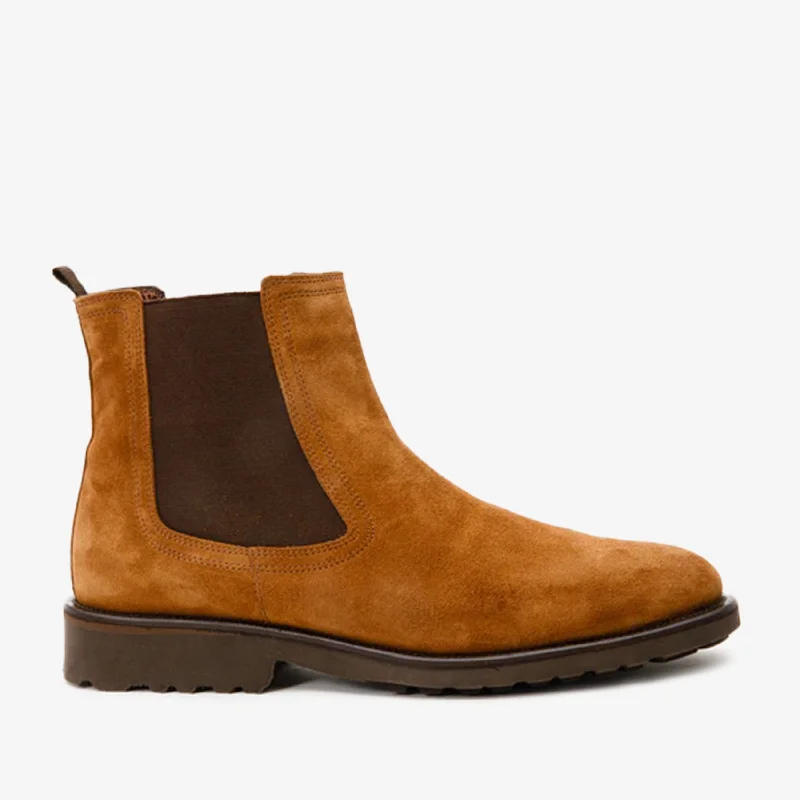 British Fashion The Nayrobi Tan Suede Leather Chelsea Casual Men Boot  Final Sale!