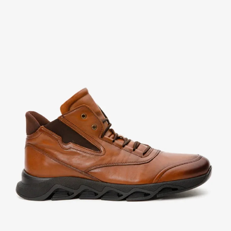 Warm Atmosphere The Montana Tan Leather Casual Men Boot