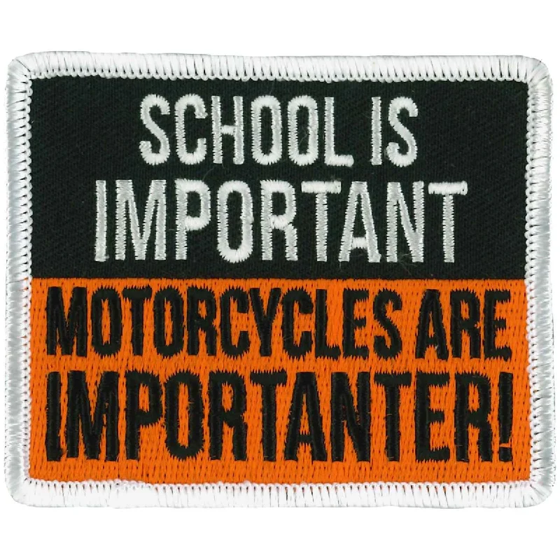 New Autumn And Winter Styles Hot Leathers School Is Important 3" X 3" Patch PPL9999
