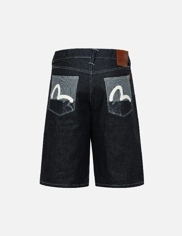 Comfortable Sweaters Patchwork Relax Fit Denim Shorts