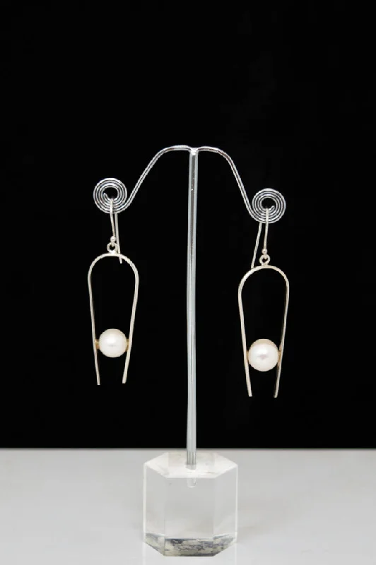 Body Design White Pearl Earrings - 0012