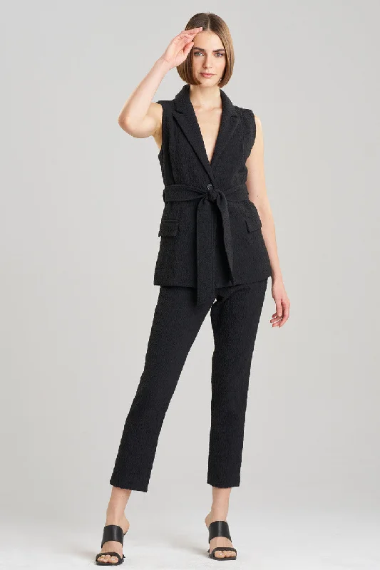 Warm Chic Stretch Texture Jacquard Sleeveless Jacket