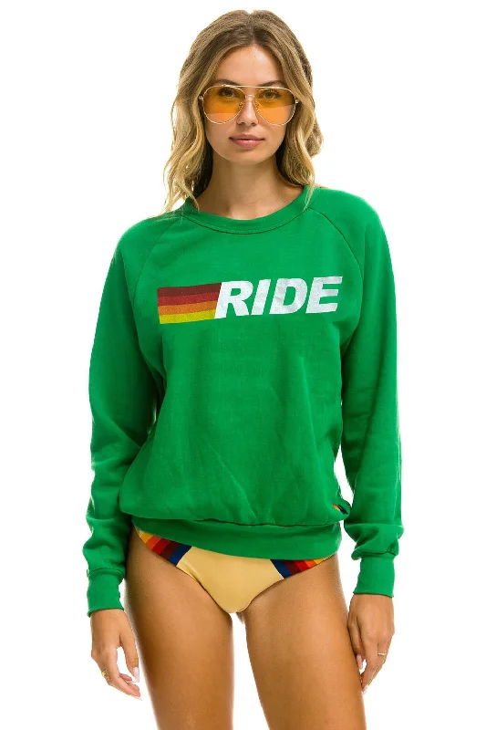 High-quality Styles RIDE LOGO WHITE CREW SWEATSHIRT - KELLY GREEN