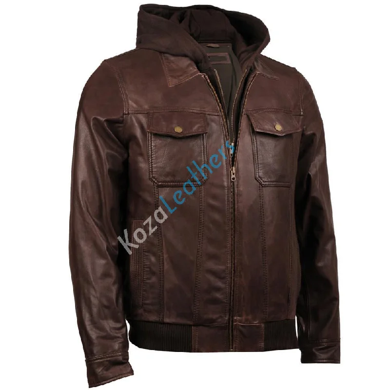 Bright Colors Men Real Lambskin Motorcycle Leather Biker Jacket KM163