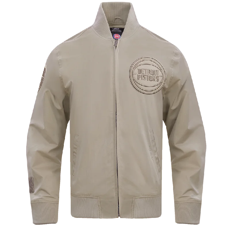 Quality Tailoring NBA DETROIT PISTONS NEUTRAL TWILL JACKET (TAUPE)