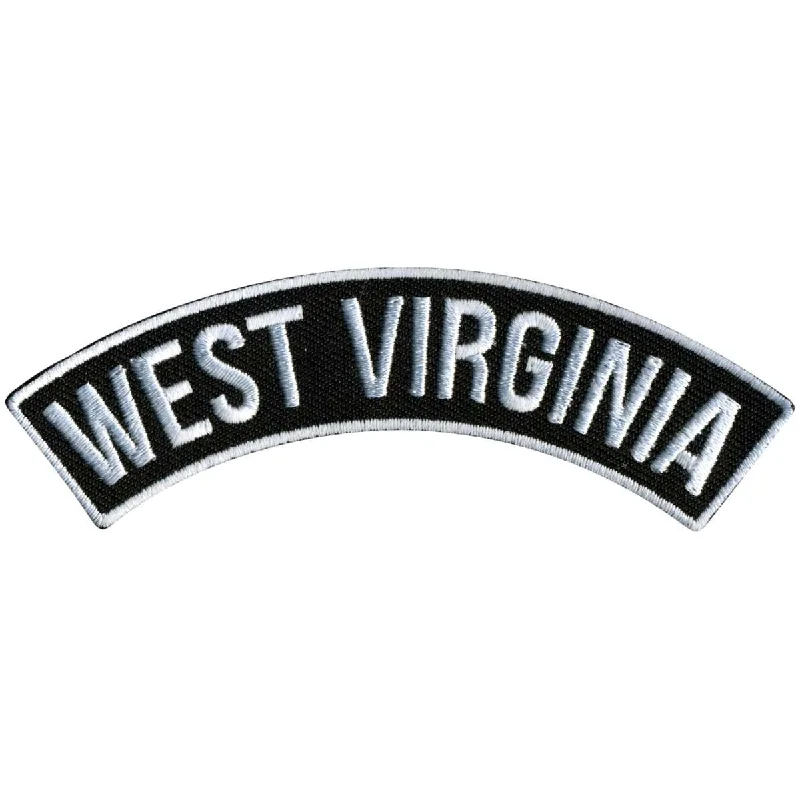 Layered Style Hot Leathers West Virginia 4” X 1” Top Rocker Patch PPM4096