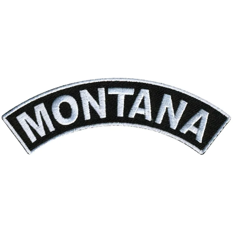 Relaxed Looks Hot Leathers Montana  4"X 1" Top Rocker Patch PPM4052