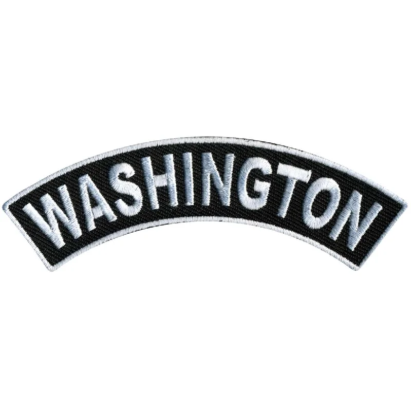 Easy Chic Hot Leathers Washington 4” X 1” Top Rocker Patch PPM4094