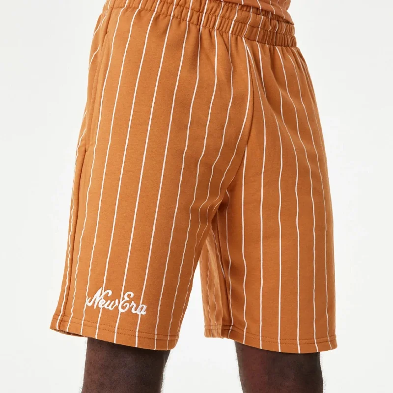 Cozy Fashions New Era Pinstripe Orange Shorts