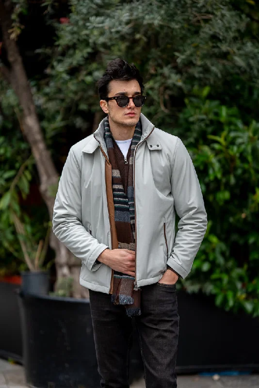 Classic Comfort Bojoni Omaha Slim Fit Gray Waterproof Jacket