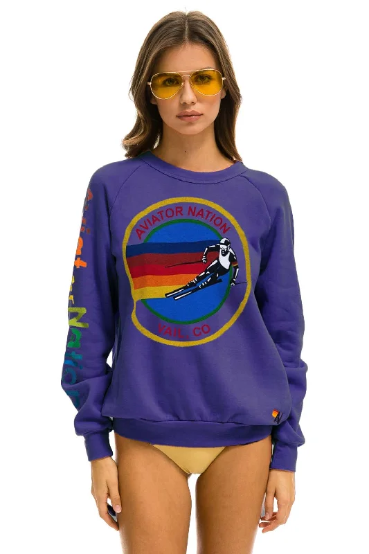 Urban Style AVIATOR NATION VAIL CREW SWEATSHIRT - PURPLE