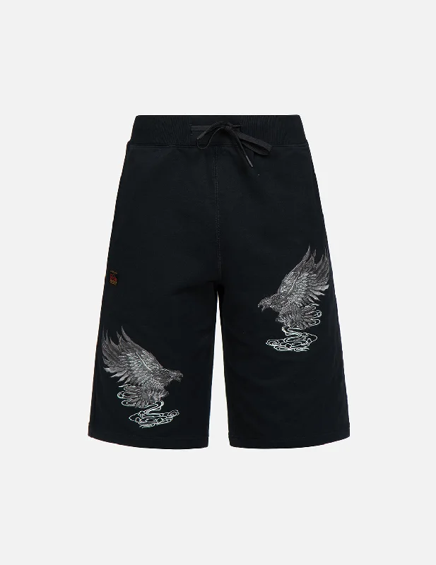 New Products Eagle Embroidery Sweat Shorts
