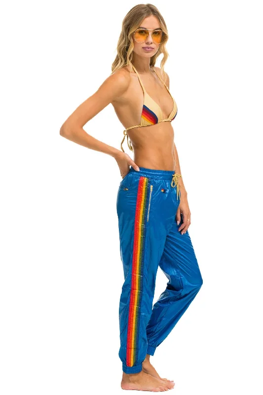 Leisure Travel 5 STRIPE WIND PANT - SNORKEL BLUE GLOSSY