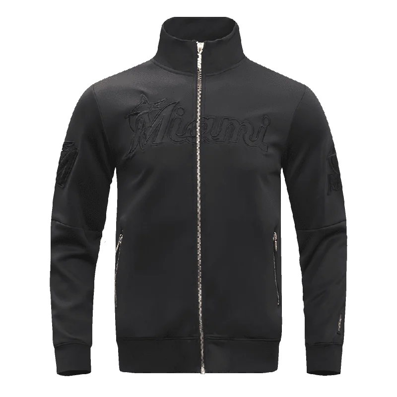 Fresh And Simple MLB MIAMI MARLINS CITY MEN'S TRACK JACKET (BLACK)