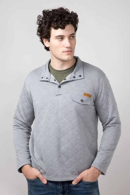 Classic Series Simply Southern Quilted Pullover for Men in Ash | PP-0224-MN-PULL-QLTD-ASH
