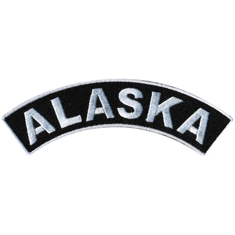 Luxury And Elegant Hot Leathers Alaska 4” X 1” Top Rocker Patch PPM4004