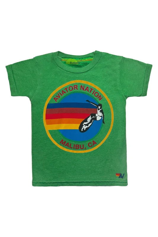 Personalized Design KIDS AVIATOR NATION MALIBU TEE - KELLY GREEN