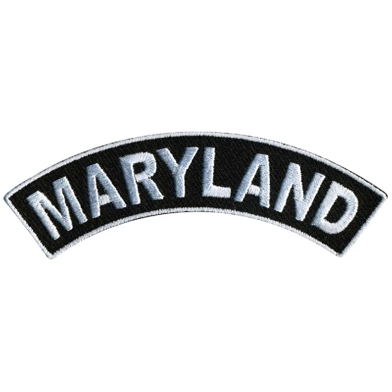 Stylish Fit Hot Leathers Maryland 4” X 1” Top Rocker Patch PPM4040