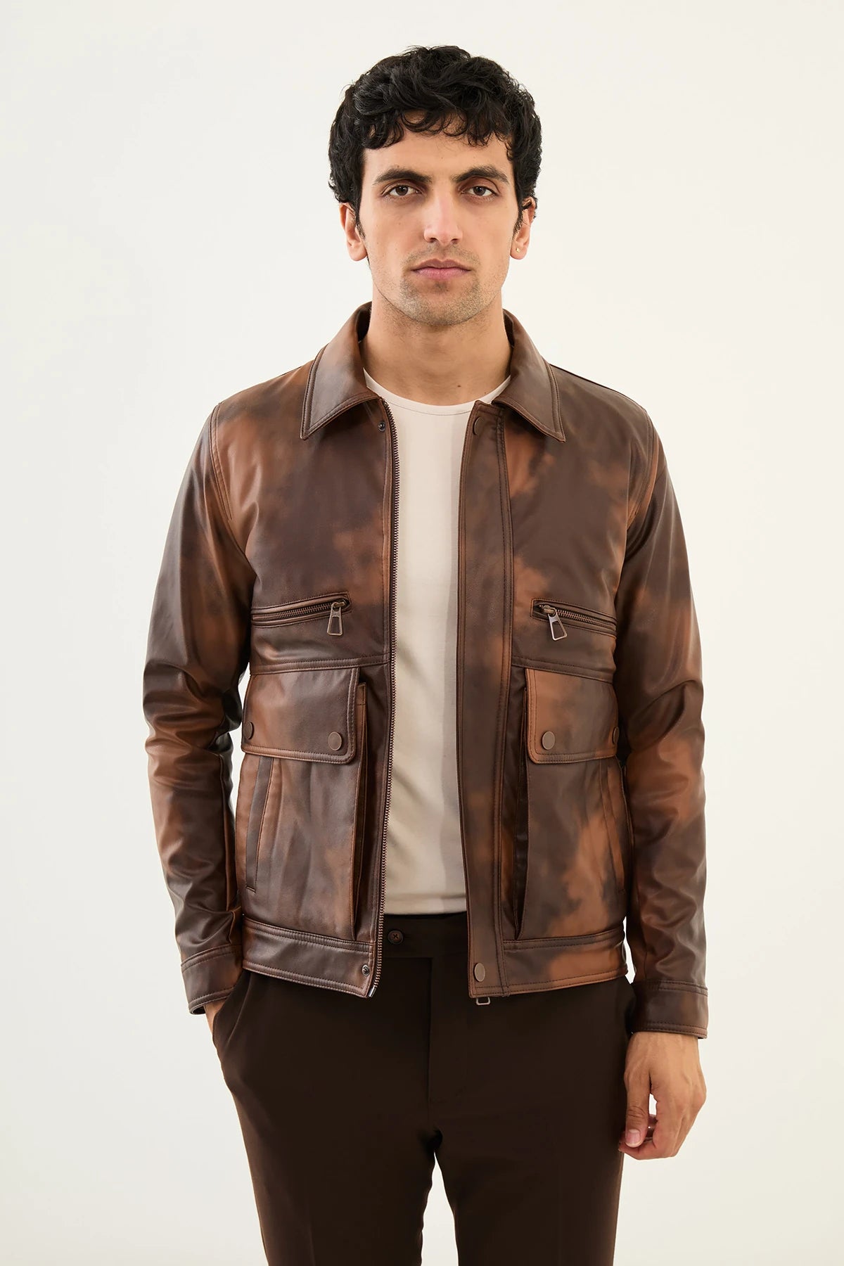 Fashion Style Bojoni Capena Brown Leather Jacket