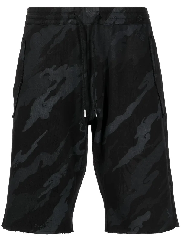 Fashion Touch Bonsai Forest-Print Cotton Shorts