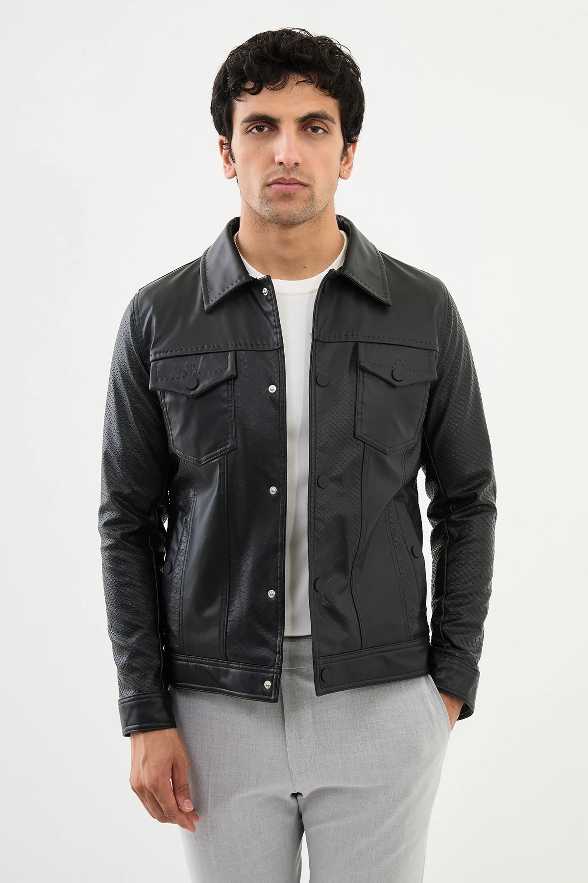 British Fashion Bojoni Capena Black Leather Jacket