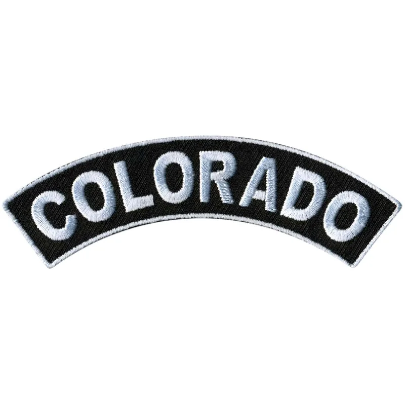 Thin Design Hot Leathers Colorado 4” X 1” Top Rocker Patch PPM4012