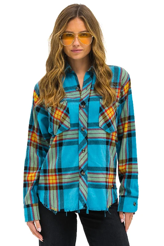 Basic Comfort PLAID FLANNEL LIGHT WEIGHT UNISEX WESTERN SHIRT - JACKSON PLAID