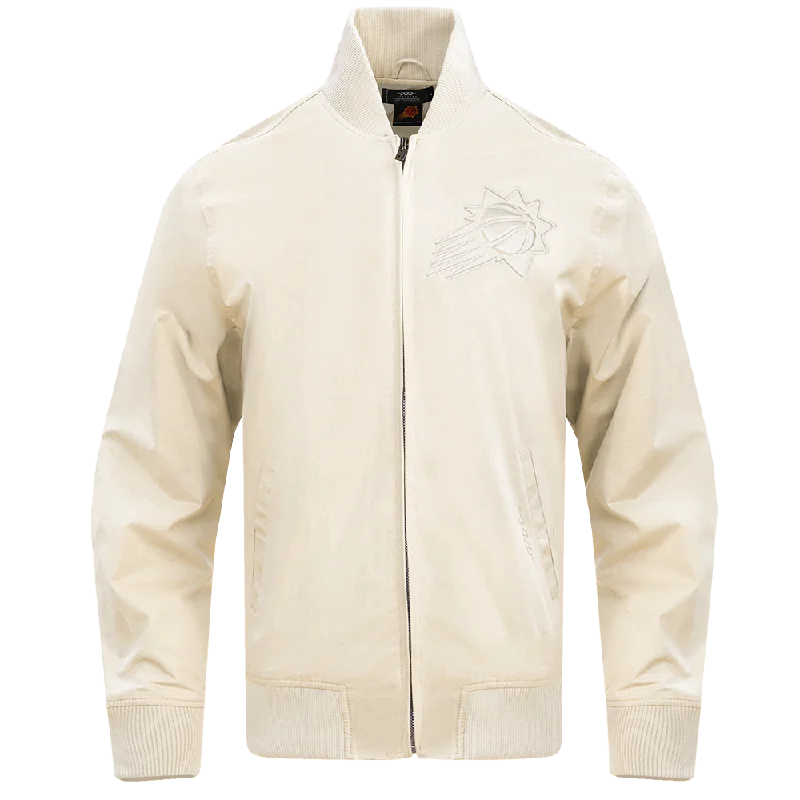 Embroidery Design NBA PHOENIX SUNS NEUTRAL TWILL JACKET (EGGSHELL)