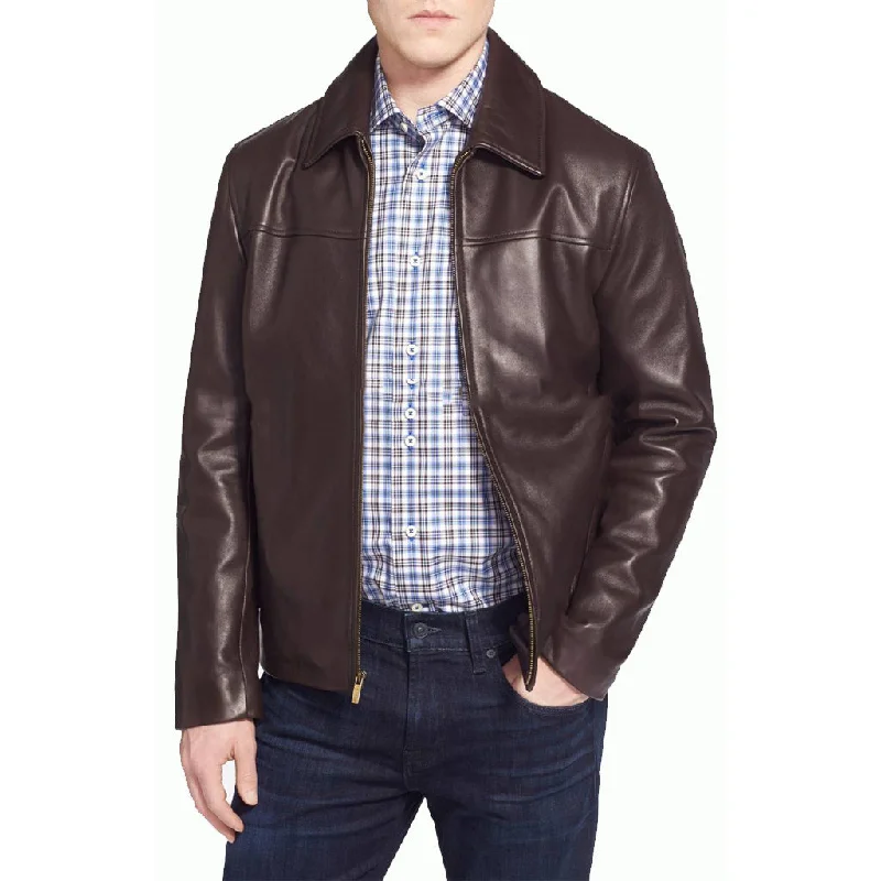 Soft Touch Men Real Lambskin Motorcycle Leather Biker Jacket KM322