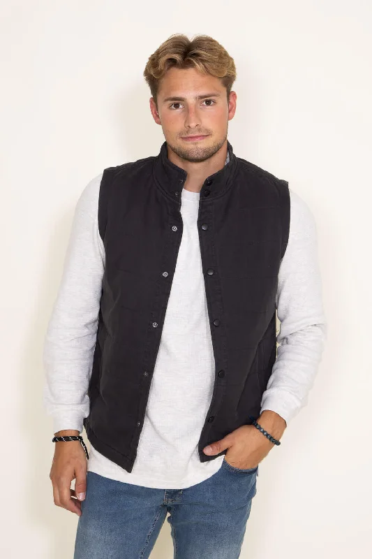 Simple Chic Union Canyon Vest for Men in Black | H37033D-001H BLACK