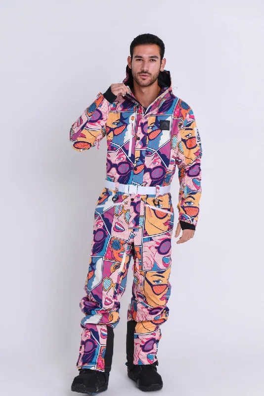 Sporty Comfort Comic Book Candy Ski Suit - Mens