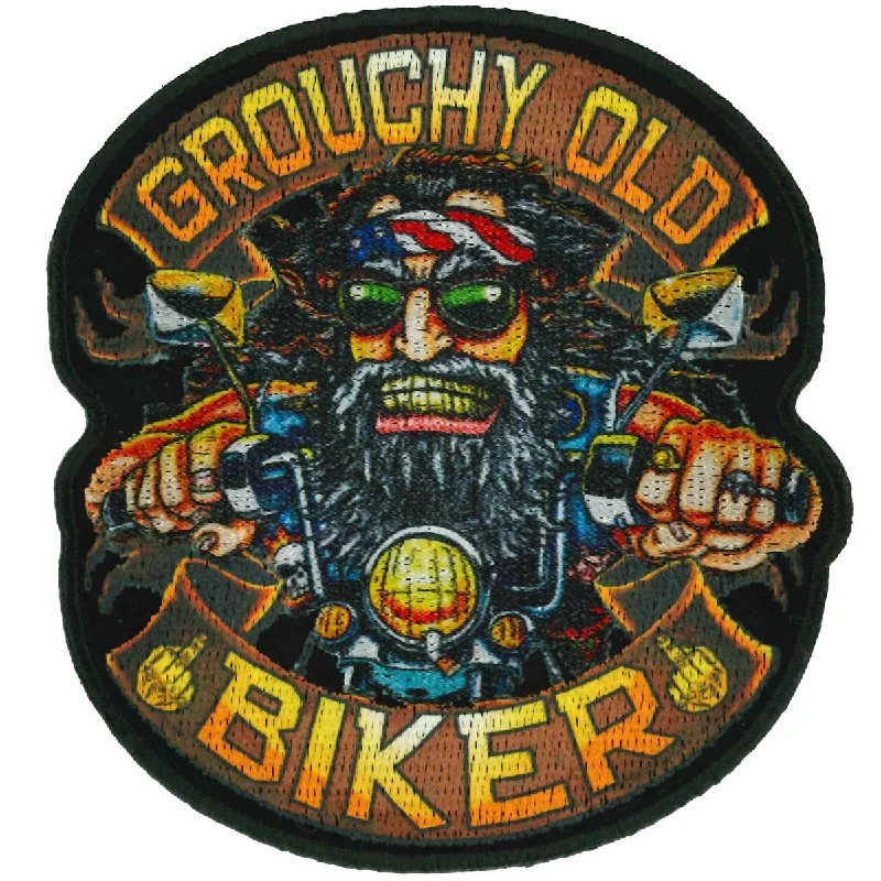 Comfortable Fashion Looks Hot Leathers Grouchy Old Biker Patch 3.5" PPQ2073
