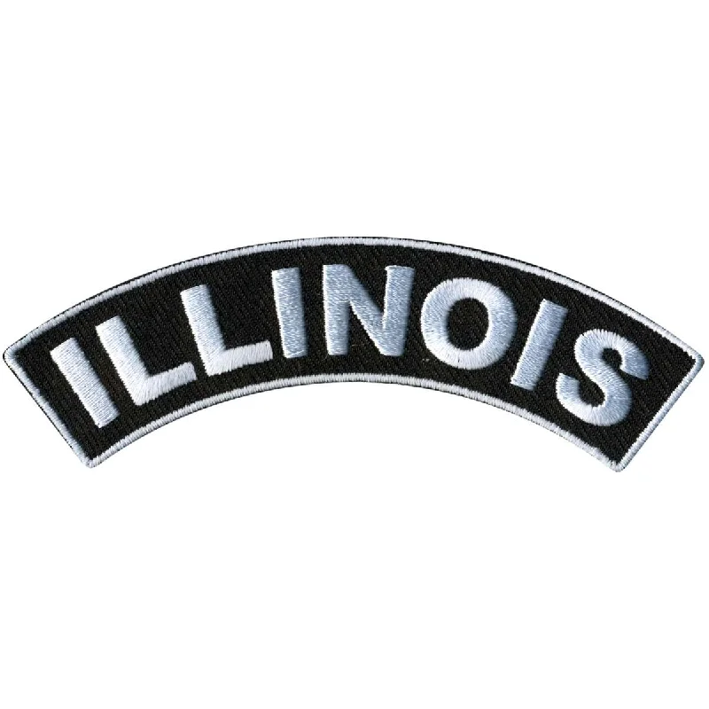 Classic Retro Hot Leathers Illinois 4” X 1” Top Rocker Patch PPM4026