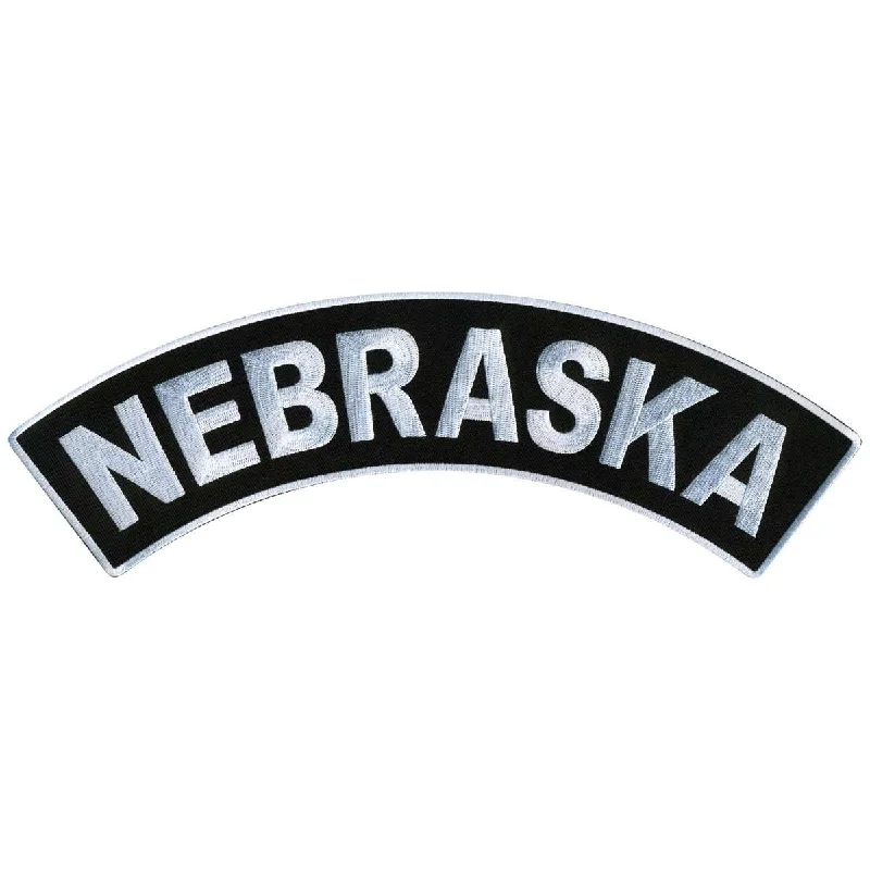Eye-catching Personality Hot Leathers Nebraska 12" X 3" Top Rocker Patch PPM4053