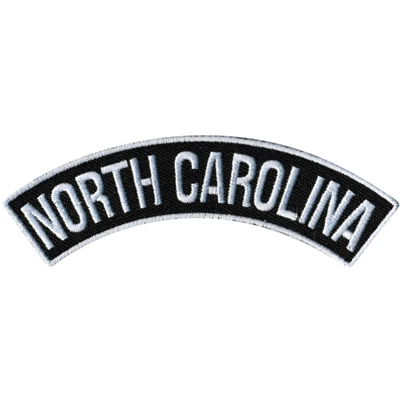Cozy Essentials Hot Leathers North Carolina 4” X 1” Top Rocker Patch PPM4066