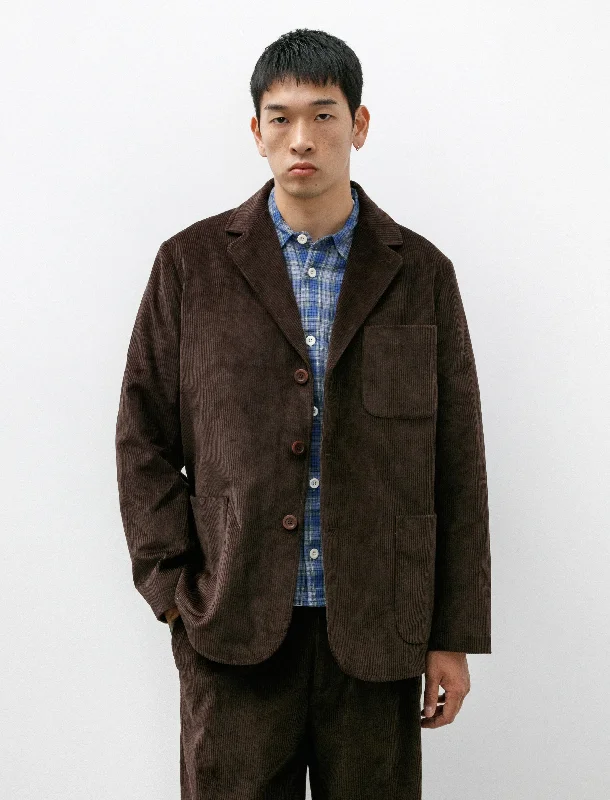 Low-key Luxury Gardening Blazer Brown Corduroy