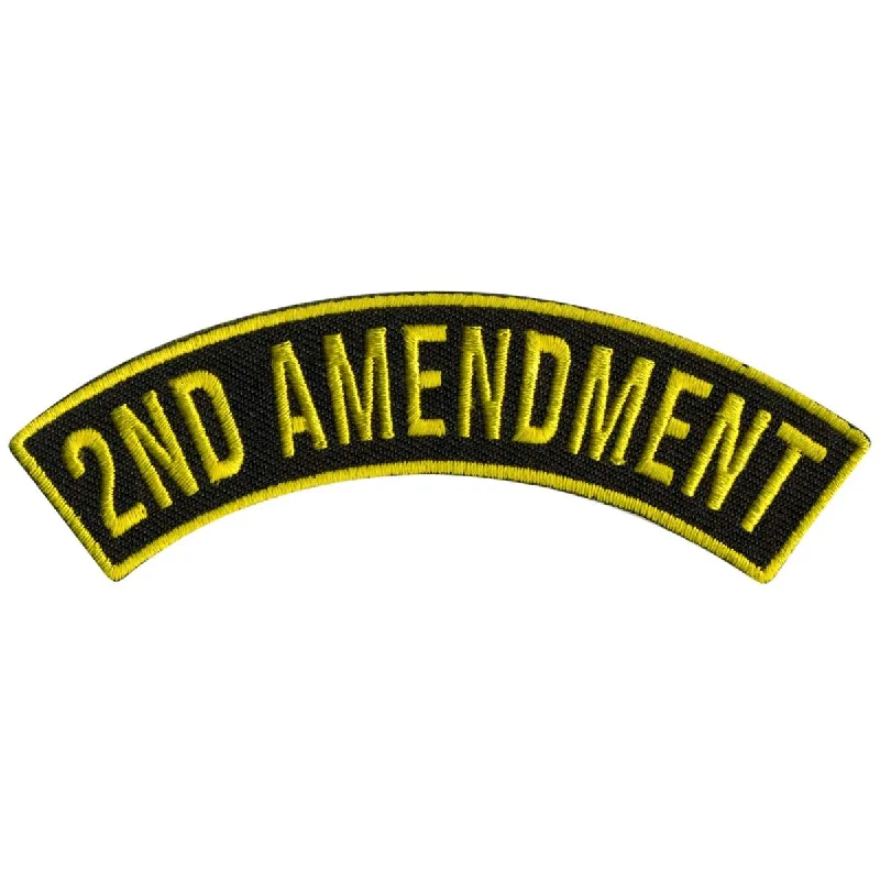 Stylish Ease Hot Leathers 2nd Amendment 4” X 1” Top Rocker Patch PPM4102