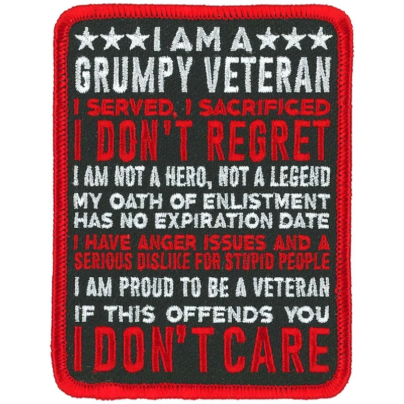 New Season Series Hot Leathers I Am A Grumpy Veteran Patch PPL9914