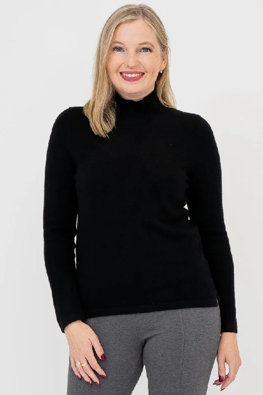 Effortless Wear Simmon Sweater, Black, Wool Cashmere