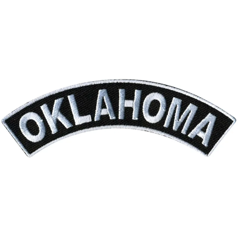 Stylish Jackets Hot Leathers Oklahoma 4” X 1” Top Rocker Patch PPM4072
