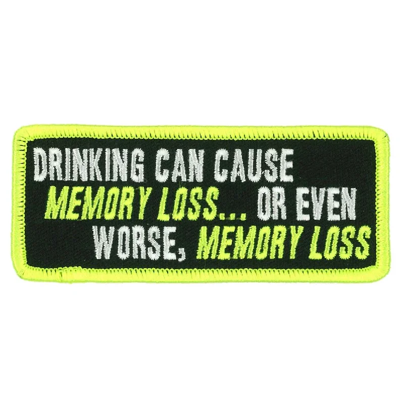Knowledge And Elegance Hot Leathers 4" Drinking Memory Loss Patch PPW1045
