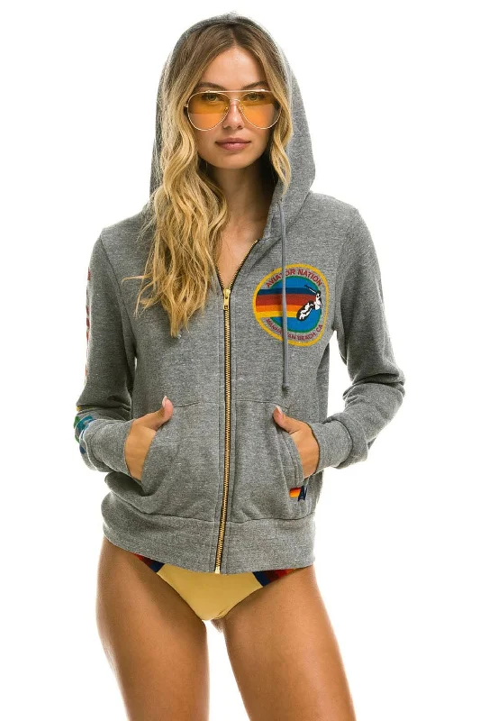 Comfortable Series AVIATOR NATION MANHATTAN BEACH  HOODIE - HEATHER GREY