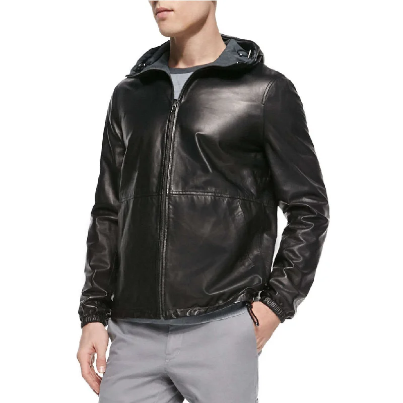 Soft Fabrics Men Real Lambskin Motorcycle Leather Biker Jacket KM327