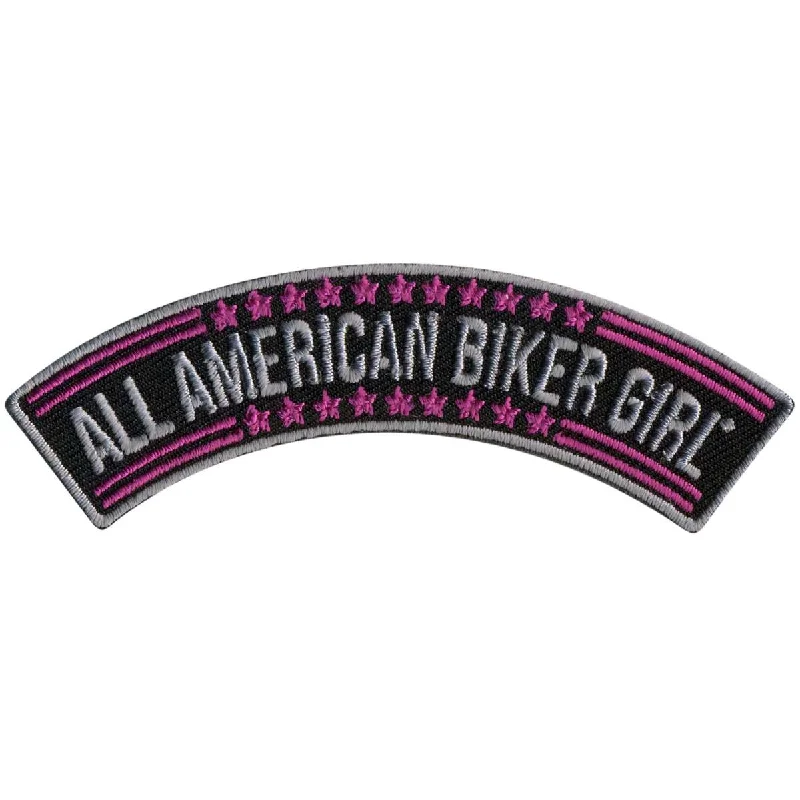 Comfort Fit Hot Leathers All American Biker Girl 4” X 1” Top Rocker Patch PPM4104
