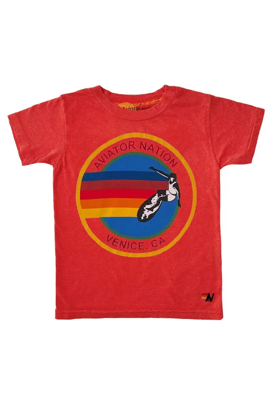 Classic Color KID'S AVIATOR NATION TEE - RED
