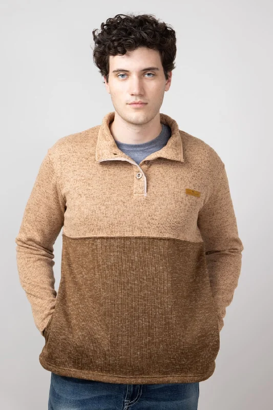 Elegant Style Simply Southern Quarter Snap Pullover for Men in Sand | PP-0224-MN-PULL-QTRSNP-SAND