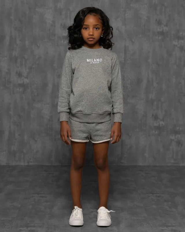 Classic Retro Kids Girl Summer Signature Fleece Shorts
